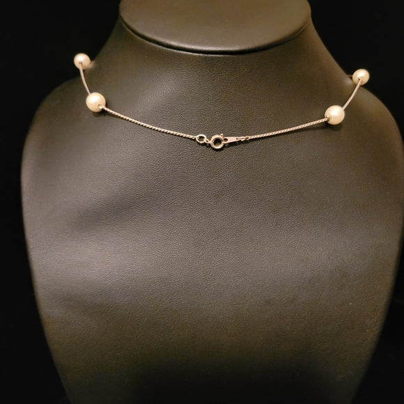 Estate Faux Pearl Long Necklace - Picture 4 of 4